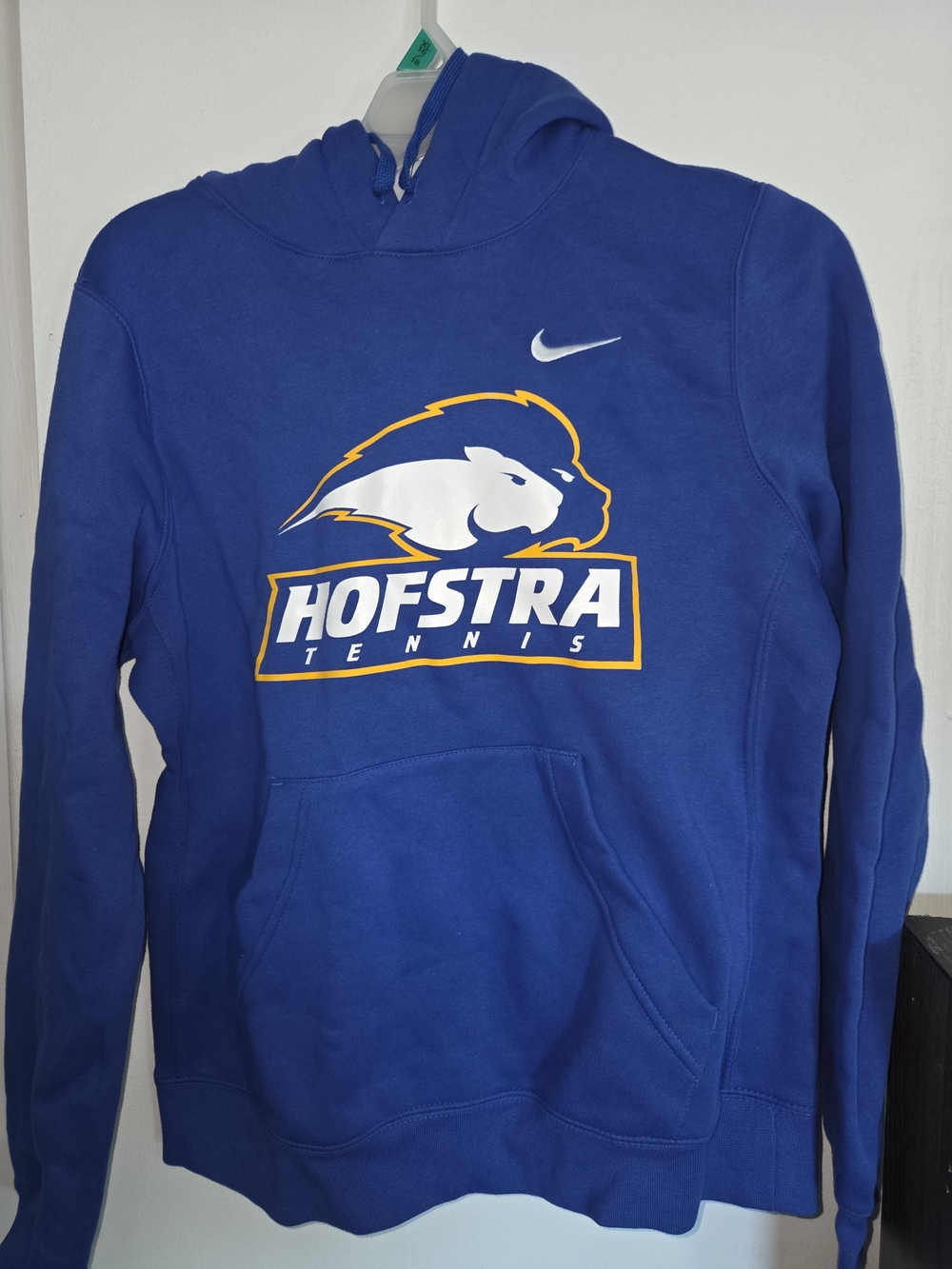 Nike Royal Blue Hofstra Tennis Hoodie with White and Yellow Logo